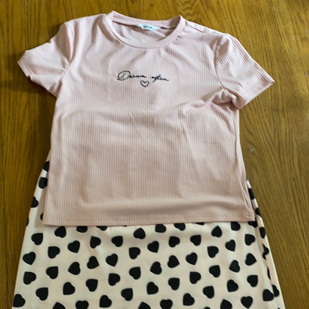Shein skirt and shirt set never worn